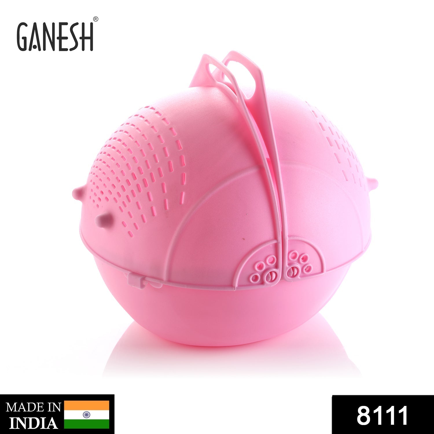 Plastic fruit and vegetable basket by Ganesh, multiple views. Plastic fruit and vegetable basket by Ganesh, multiple views.